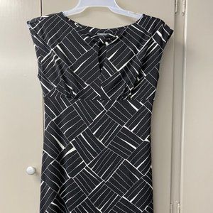 Ann Taylor Black & White Dress Size 6